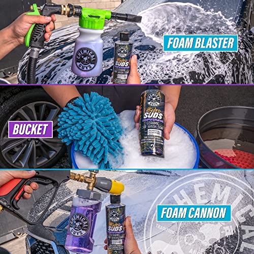 Chemical Guys, HydroSuds Ceramic High Foaming Car Wash Soap, Berry, 64 oz | Ceramic polymers add gloss and water beading, thick foam for cannons, guns or buckets, sweet berry scent - size: 64 Fl Oz (Pack of 1)