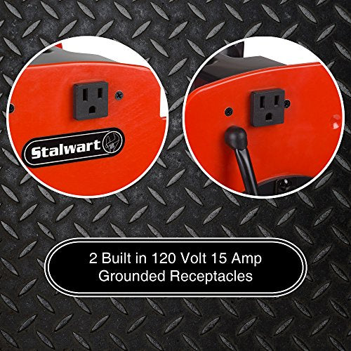 Blower Fan - 3-Speed Heavy-Duty Floor and Carpet Dryer - 1600 watts -Portable Air Mover with 4 Different Angles for Basements, Cars or Garages by Stalwart (Red)