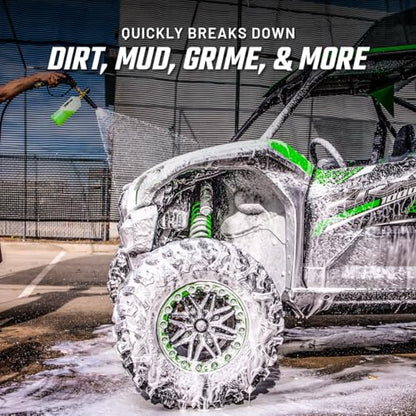 Slick Products Off-Road Wash (64 oz.) + Pressure Washer Premium Foam Cannon Bundle – Super Concentrated ATV, UTV, Dirt Bike, Jeep & Truck Wash Foam Shampoo for Heavy Mud and Dirt