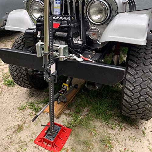 Seven Sparta Off-Road Base Stand Compatible with Hi Lift Jack PP Pad to Alleviate Jack Hoisting Sinkage - style: Red Base
