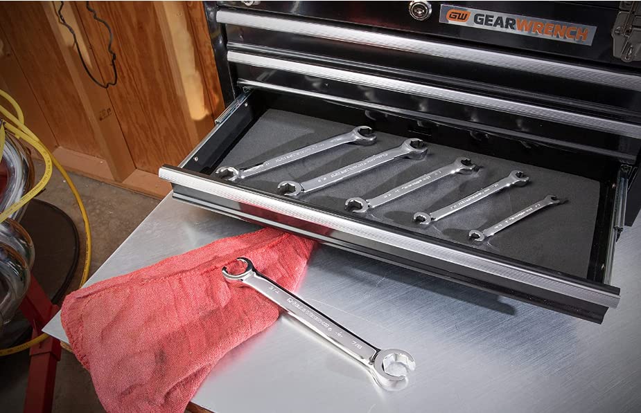 GEARWRENCH 6 Pc. Flare Nut Wrench Set, SAE - 81907 - size: 6-piece kit, style: SAE