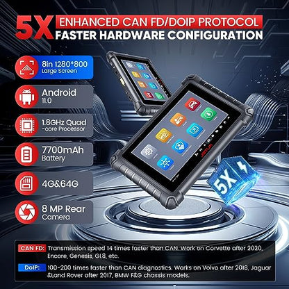 Autel MaxiCheck MX900 Scanner, 2026 Bidirectional Scan Tool with 3000+ Active Test, DoIP&CAN FD, 40+ Service, US Ver. of MaxiCOM MK900 MK900BT, Up of MK808BT MK808S MX808S, All-Sys Diagnose, FCA 11OS