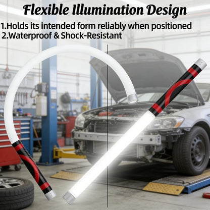 Flexible LED Flashlight Stick, 27" Bendable Mechanic Light,Work Light with High-Lumen LED,3 Brightness Modes, Rechargeable Flexible Light for Mechanics,Car Repairs, Inspections (2 PCS) - size: 2 PCS