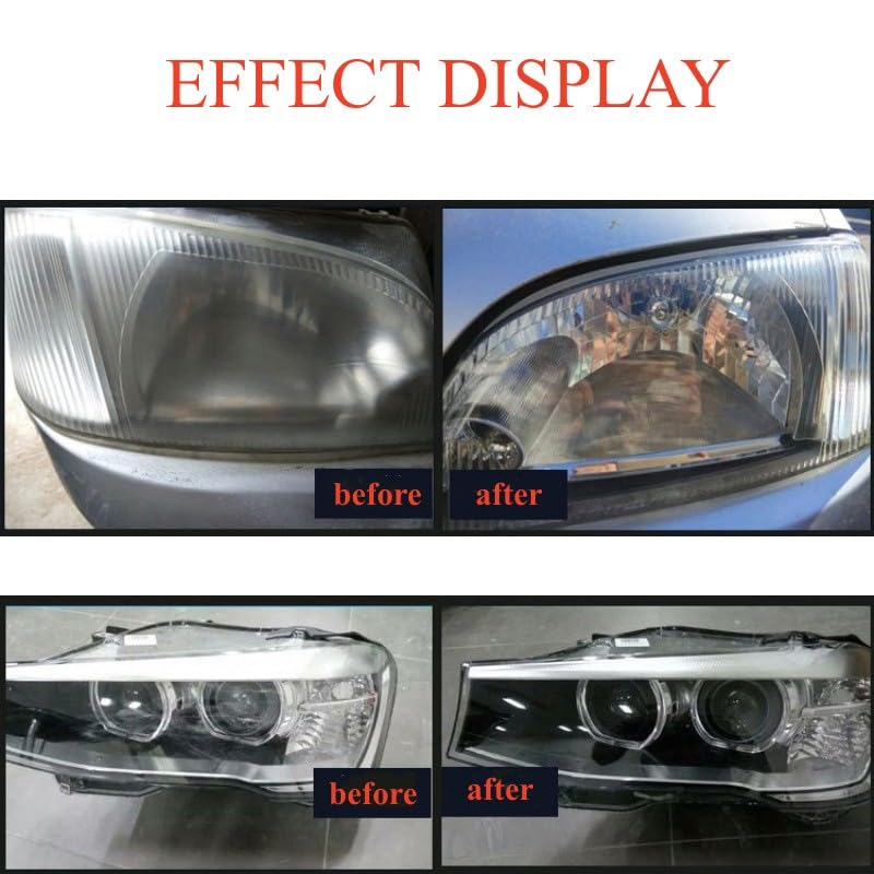 600ML Headlight Restoration Liquid,Automobile Headlight Lens Polish Repair Liquid, Car Headlight Scratch Restoring Fluid for Repair Headlight Yellowing, Haze, Scratches - size: 600ML