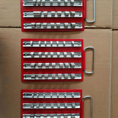 40 Socket Standard Wall Mount socket organizer Drive Socket Tray Holder Organizer Drawer Slide Sockets Rail Rack Tray Clips Tool Socket Tray Rail Rack Holder Storage For Drive Sockets - size: 21.5 cm/8-1/2”