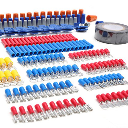 WORKPRO Crimping Tool Kit with 582PCS Heat Shrink Wire Connectors | Electrical Wire Terminals for AWG 22-10, 3-in-1 Wire Strippers Cutters & Crimpers, Electrical Repair Kit with Storage Case