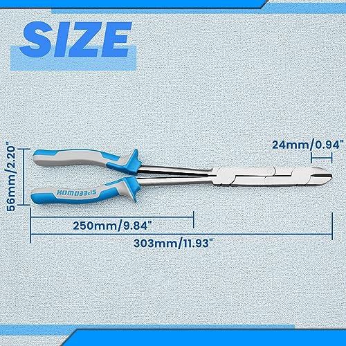 SPEEDWOX 13-Inch Long Reach Double-Joint Side Cutters Dual Pivot Wire Cutting Pliers Extra Long Engineer Pliers - style: Side Cutter