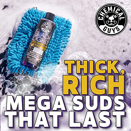Chemical Guys CWS619 Black Light Foaming Car Wash Soap & Refill Kit, 2 Bottles - (1) 16 oz and (1) Gallon (Works with Foam Cannons, Foam Guns or Bucket Washes) 144 oz - size: 144 oz, style: SOAP