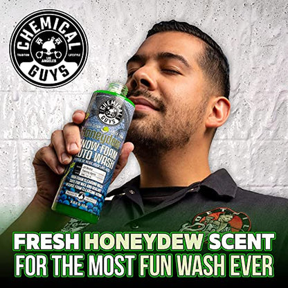 Chemical Guys, Snow Foam Wash Bundle, Foam Cannon, Gun & Two Soaps, 16 oz | Foam cannon and foam gun with watermelon and honeydew snow foam soaps, safe on wax, sealant and ceramic - size: 16 Fl Oz (Pack of 2), style: WATERMELON + HONEYDEW