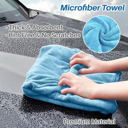 Car Cleaning Supplies Interior Car Detail Towel Exterior Wash Sponge Microfiber Wash Mitt Kit for Air Vents Dashboard Blue 3 Pcs - color: Blue