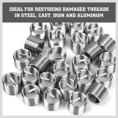 Metric Helicoil Thread Repair Kit: 131-Piece Heli Coil HSS Drills Inserts Taps & Tools M5 M6 M8 M10 M12 Automotive Engine Spark Plug Cylinder Insertion Rethreading Tools Universal Rethread Restorer - size: 131-Pc. Metric