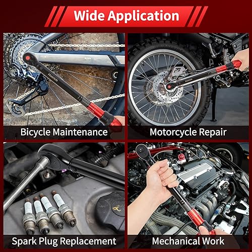Hairich 3/8-Inch Torque Wrench, Dual-direction Torque Wrenches 10-100ft.lb/13.6-135.6Nm, 72-Tooth Dual Range Scales Torque Wrench with Quick Release Reversible Head | Dual-direction torque wrenches, 72-Tooth Dual Range Scales, Quick Release Reversible Hea