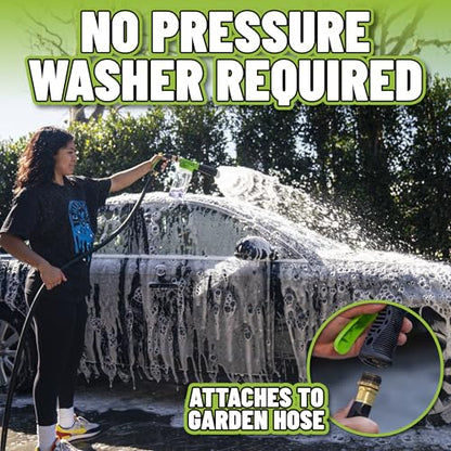 Chemical Guys, Foam Blaster 6 Foam Gun & Chenille Wash Mitt Kit, 2-Piece | Foam gun connects to any garden hose for thick suds, paired with a scratch-free chenille mitt for safe washing - size: FOAM BLASTER + WASH MITT