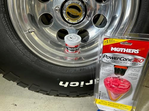 Mothers PowerCone 360, Polishing Tool with Quick Swap Bit — Patented Spherical Cone for Deep, Safe Metal Polishing in Hard-to-Reach Areas — Ideal for Wheels & Curved Surfaces (05146) (Pack of 6) - size: Single Unit (Pack of 6)