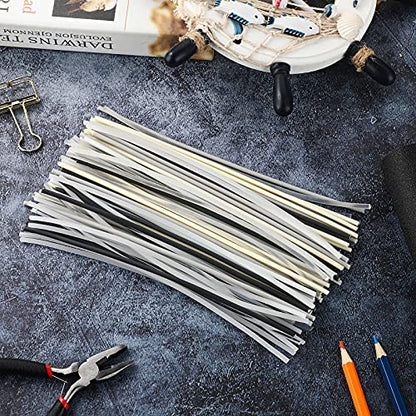 78 Pieces Plastic Welding Rods, 1/8 Inch Diameter (3mm) Round Sticks, PU PP ABS PE TPO PA PC 7 Types of Plastic Welding Repair Rods Strips Kit for Car Bumpers Daily Repair, 7.9 Inch