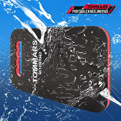 TOMMARS 0.9 Inch Thick Mechanic Kneeling Pad, 15.55 x 9.25 Inches | High-Density PE Foam Knee Cushion with Double-Sided Nonslip Surface and Carry Handle for Gardening, Yard Work and Repairs - size: 9.25in Length-Unfodable