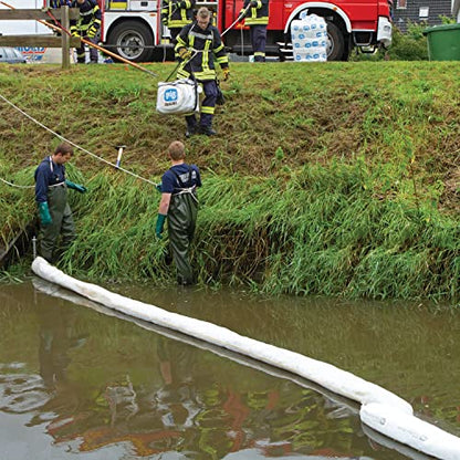 PIG Oil Boom - Oil-Only Absorbent Boom - 4 Pack - 3" x 20' Boom - Absorbs up to 4 gallons per Boom - BOM407 - size: 3" x 20'