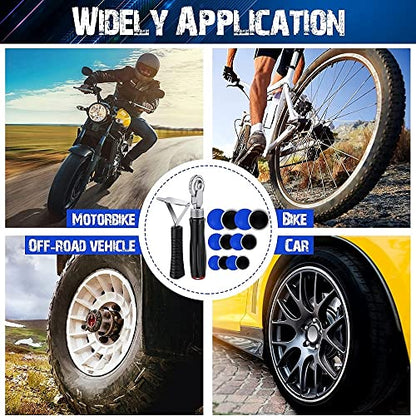 60PCS Tire Patches Tire Patch Kit 32 mm 42 mm 58 mm Tire Repair Kit with Tire Patch Roller Scraping Cutter Tire Repair Tools for Car Truck Motorcycle Bike - size: 60pcs patches