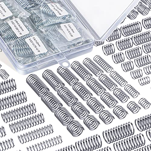 40 Different Sizes Compression Springs Assortment Kit, Stainless Steel Springs, Spring Assortment for Shop and Home Repairs, 200 Pcs with Individual Bags
