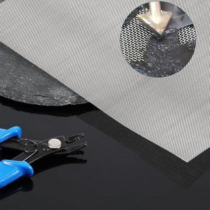 5 Pcs Welding Mesh Plastic Reinforcing Stainless Steel Wire Mesh Screen for Thermoplastic Repairs Weld Kit Silver Plastic Wire Mesh for Welding Car Repairing, 5.9 x 7.9inch