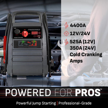 Schumacher Electric DSR ProSeries Car Battery Jump Starter - 4400 Peak Amp 12V/24V Car Starter, Jump Box & Portable Power Station - Digital Display, Heavy-Duty Booster Cables - DSR166 - style: 12/24V 4400 Peak Amp