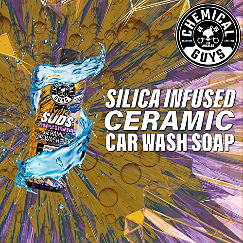 Chemical Guys HydroSuds Ceramic Shine High Foaming Car Wash Soap (Works with Foam Cannons, Foam Guns or Bucket Washes) For Cars, Trucks, Motorcycles, RVs & More, 32 fl oz, Berry Scent - CWS21232 - size: 32 Fl Oz (Pack of 1)