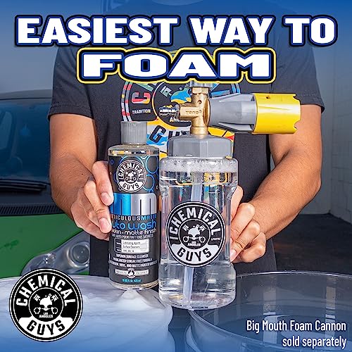 Chemical Guys Car Wash Soap – Meticulous Matte – High Foaming Car Foam Soap for Foam Cannons, Guns and Buckets – Safe for Satin and Matte Paint Finishes, Scratch Free Cleaning, 16 oz Bubble Gum Scent | High-foam soap cleans satin and matte finishes withou