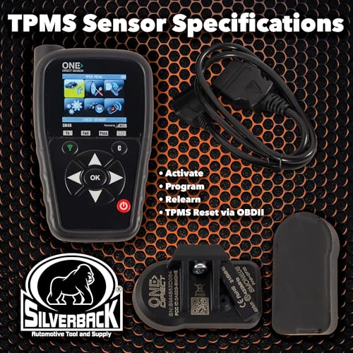 Silverback One-Direct TPMS Programmable Sensor Set of 20 and Ateq SM47 TPMS Tool, Multi-Frequency 314.9MHz, 315MHz & 433MHz OE-Level Universal Sensor Programmable by Any Ateq Manufactured TPMS Tool. - size: 20 Pack with Tool
