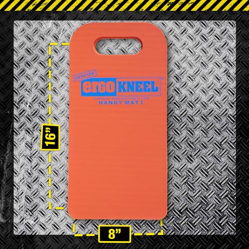 Foam Kneeling Mat, 8" x 16", 1" Thick High-Visibility Pad | Heavy-duty anti-fatigue foam, High-visibility orange, Safety, Aircraft maintenance, Construction, Garden & garage use