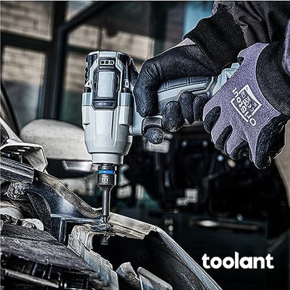 toolant 1/2-Inch Drive T40 Impact Torx Bit Sockets, 2-Piece | S2 steel one-piece sockets feature manganese phosphate coating, pin holes, and laser-etched markings - size: T40
