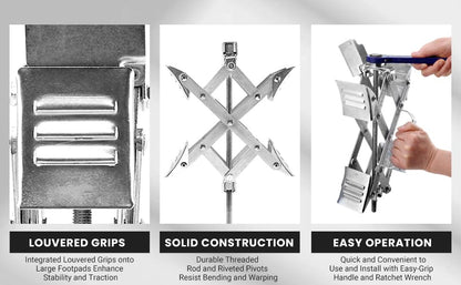 USA RV Wheel X-Chock Stabilizer for Dual Axle Trailers Heavy Duty - 2Pack