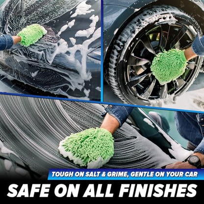 Carfidant Salt Crusher - Car Wash Soap for Salt and Grime Removal - Thick Snow Foam Formula - Prevents Corrosion, Gently Cleanse and Eliminate Dirt - Shampoo Works with Foaming Cannon & Bucket - 128oz