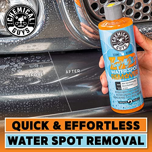 Chemical Guys, Heavy Duty Water Spot Remover Gel for Glass & Paint, 16 oz | Thick gel clings to glass and panels to tackle hard water stains and mineral marks, prepping for wax or ceramic - size: 16 Fl Oz (Pack of 1)