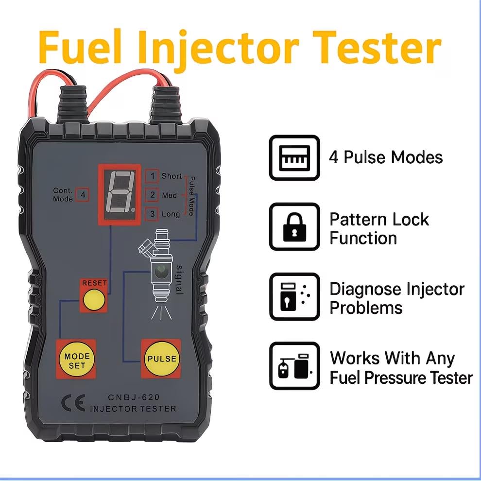 Fuel System Scan Tool Automotive Cleaning Tool Kit Injector Flush Cleaner Car Fuel Injector Tester Portable 4 Pluse Mode