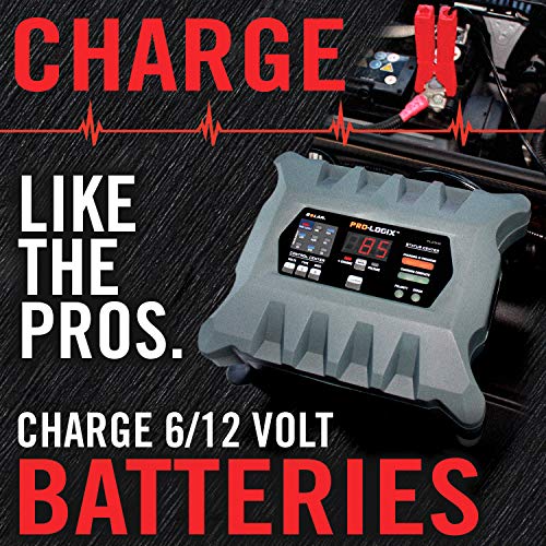 Clore Automotive PL2310 10-Amp Fully-Automatic Smart Charger, 6V and 12V Battery Charger, Battery Maintainer, and Stable Power Supply with Temperature Compensation