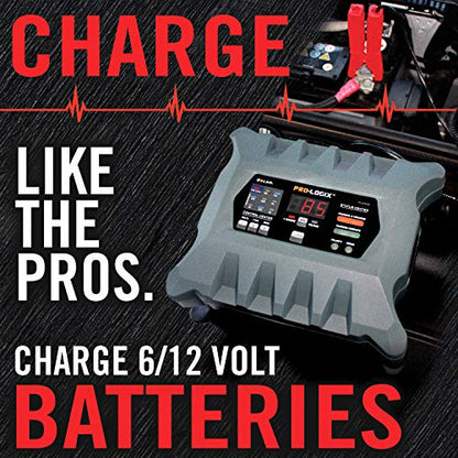 Clore Automotive PL2310 10-Amp Fully-Automatic Smart Charger, 6V and 12V Battery Charger, Battery Maintainer, and Stable Power Supply with Temperature Compensation