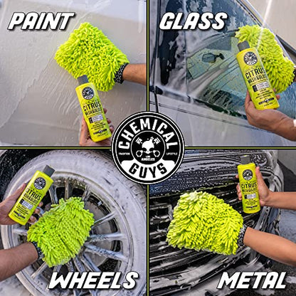 Chemical Guys CWS80316BK Car Wash Detailing Bucket, Mitt & Accessories Bundle (6 Items) Featuring Clean Slate Deep Surface Cleaning Car Wash Soap, 16 oz - for Cars, Trucks, SUVs, RVs & More - size: 16 oz