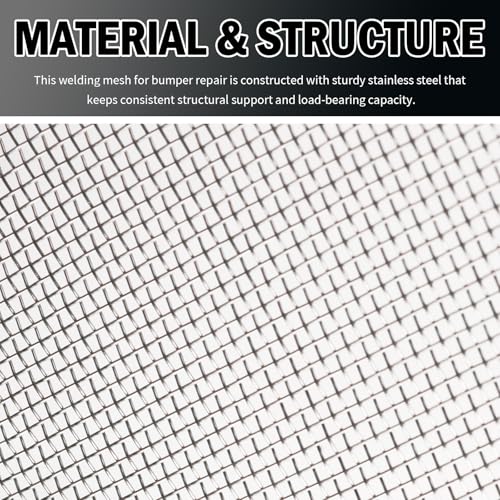 10PCS Plastic Welding Mesh for Bumper Repair,5.91×7.87 Inch Stainless Steel Wire Meshes for Reinforcement and Repair,Durable Bumper Fix Kit Mesh Sheets for Most Cars