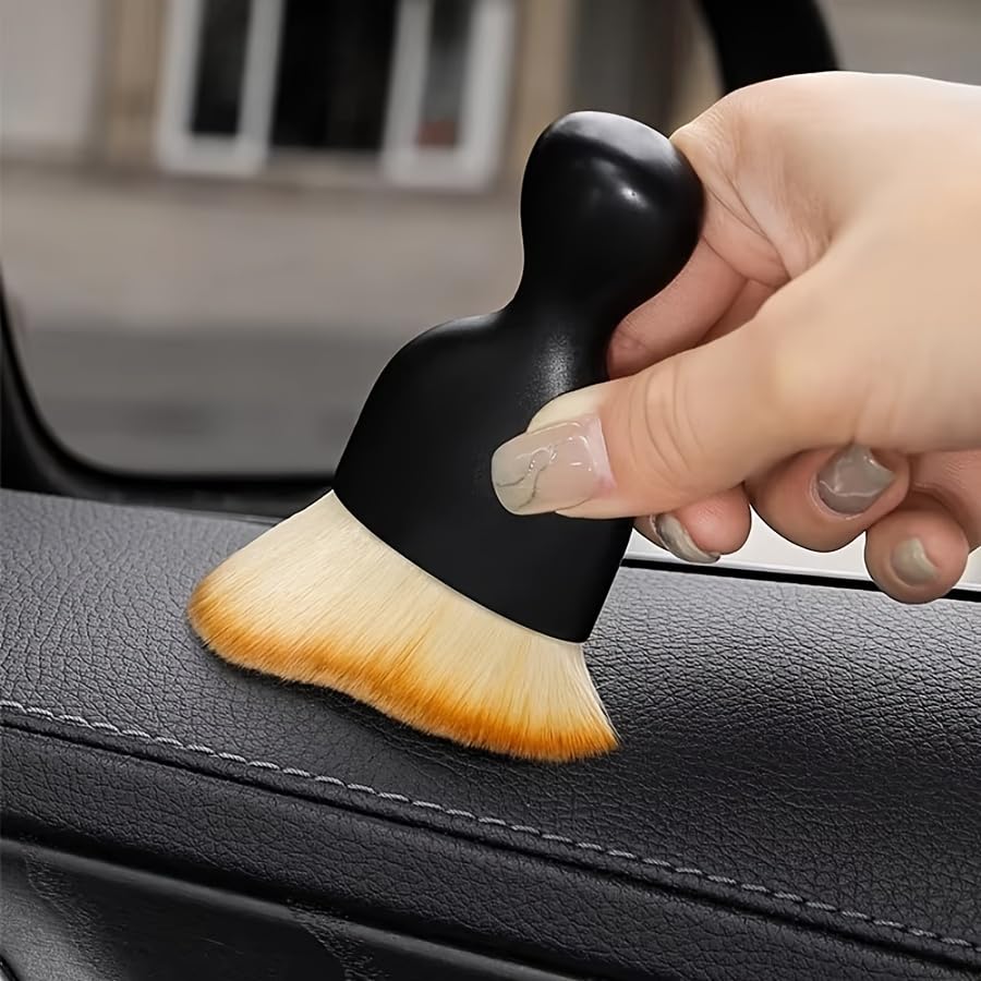 2pcs Car Detailing Brush Set Ultra Soft Bristles Multifunctional Interior Dust Removal Tool for Deep Cleaning Vents Seats