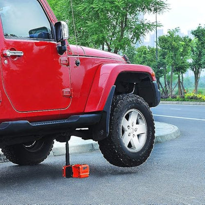 E-HEELP Electric Car Jack 5Ton 12V Kit Hydraulic (Lifting Range: 6.1~17.7 inch) with Inflator Electric Jack for Car SUV Sedan MPV Change Tires Garage Repair Emergency Kit