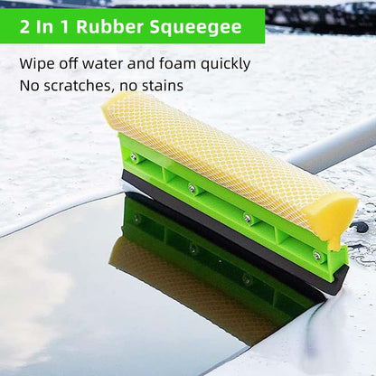 2 Pack 62" Car Wash Brush with Long Handle, Chenille Microfiber Car Wash Mop Mitt, Scratch-Free Soft Bristles Brush , Windshield Window Squeegee, Car Cleaning Kit Supplies for Car,Truck,SUV,RV,Boat - size: 5 Pack