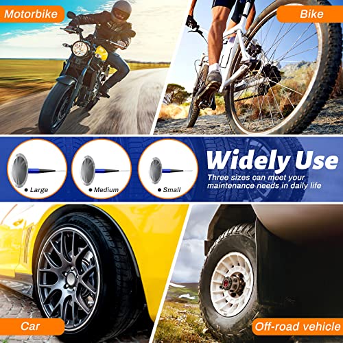 Frienda 24 Pcs Tire Repair Patch Plug 1/6" x 1 3/8", 1/4" x 1 3/4" and 3/8" x 2 3/8" Dipped Stem Rubber Tire Repair Patch Mushroom Plug Kit Rubber for Vehicle Car Motorcycle Bicycle Truck Bus - size: 1/6" x 1 3/8", 1/4" x 1 3/4" and 3/8" x 2 3/8"