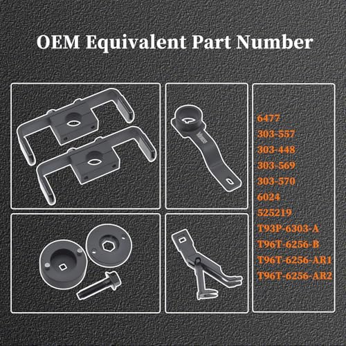 Engine Timing Tool Kit 303-557 6477 with Valve Spring Compressor Tool | Compatible with Ford 4.6L 5.4L 6.8L 2-Valve and 4-Valve Engine, 6 Pcs Camshaft Holding Crankshaft Camshaft Positioning Tool - size: 6PCS
