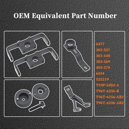 Engine Timing Tool Kit 303-557 6477 with Valve Spring Compressor Tool | Compatible with Ford 4.6L 5.4L 6.8L 2-Valve and 4-Valve Engine, 6 Pcs Camshaft Holding Crankshaft Camshaft Positioning Tool - size: 6PCS