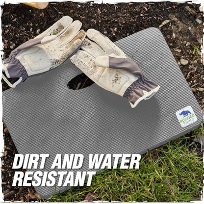 RUGGED RHINO Heavy Duty Patent Pending Kneeling Pad, Shock Absorbent Thick Knee Pads, Holds Up to 300 lbs, Protect Knees from Hard Concrete Surfaces, For Mechanics, Yard Gardening, Gym, Slate Gray - color: Slate Gray