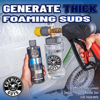 Chemical Guys Car Wash Soap – Meticulous Matte – High Foaming Car Foam Soap for Foam Cannons, Guns and Buckets – Safe for Satin and Matte Paint Finishes, Scratch Free Cleaning, 16 oz Bubble Gum Scent | High-foam soap cleans satin and matte finishes withou