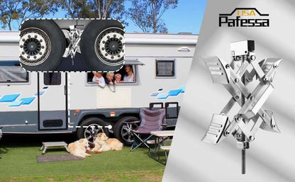USA RV Wheel X-Chock Stabilizer for Dual Axle Trailers Heavy Duty - 2Pack