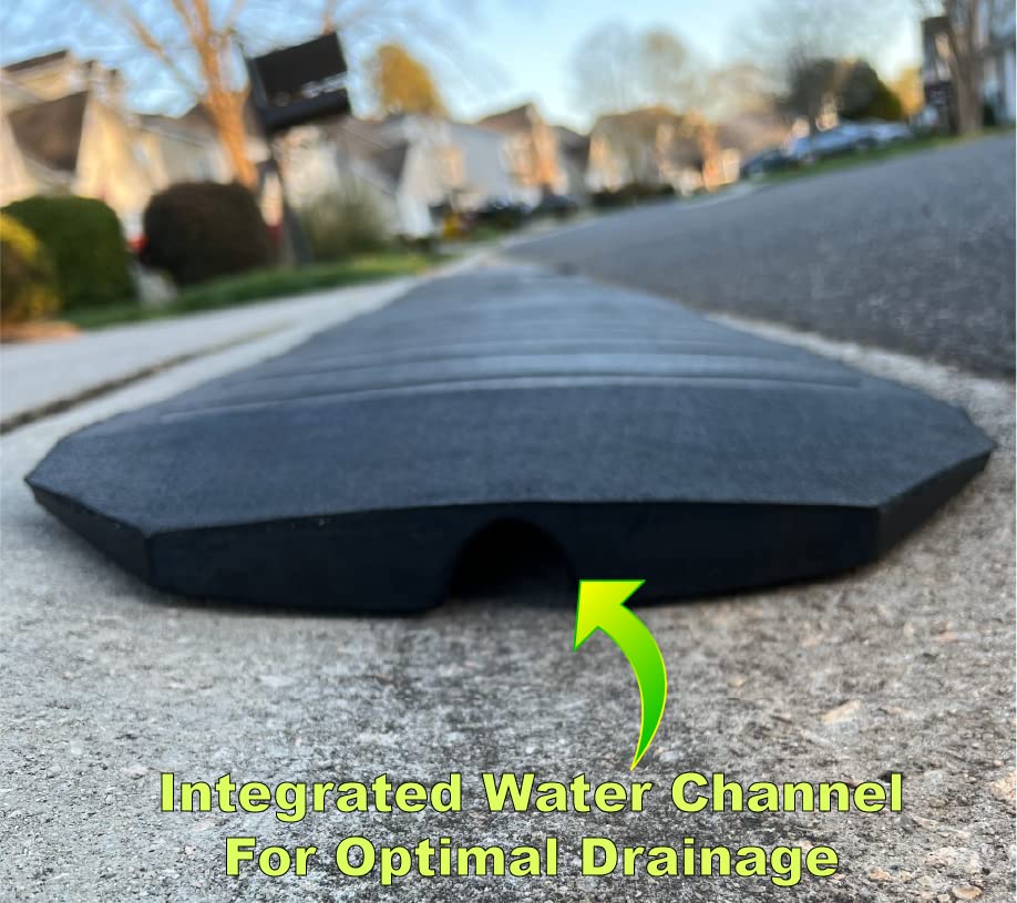 – Driveway Curb Ramps – Low Profile Car Ramps – 3 Piece Expandable Set – Made from Heavy Duty Recycled Rubber – Eliminate Scraping and Damage On Your Car Truck RV - color: Black