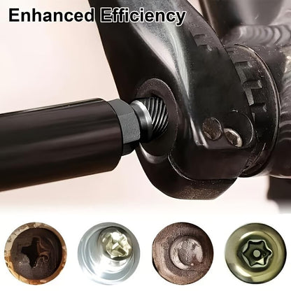 Screw Extractor Set 10 Piece, Alloy Steel Bolt Extractor for Damaged and Stripped Screws, Household and Professional Repair Tool Kit