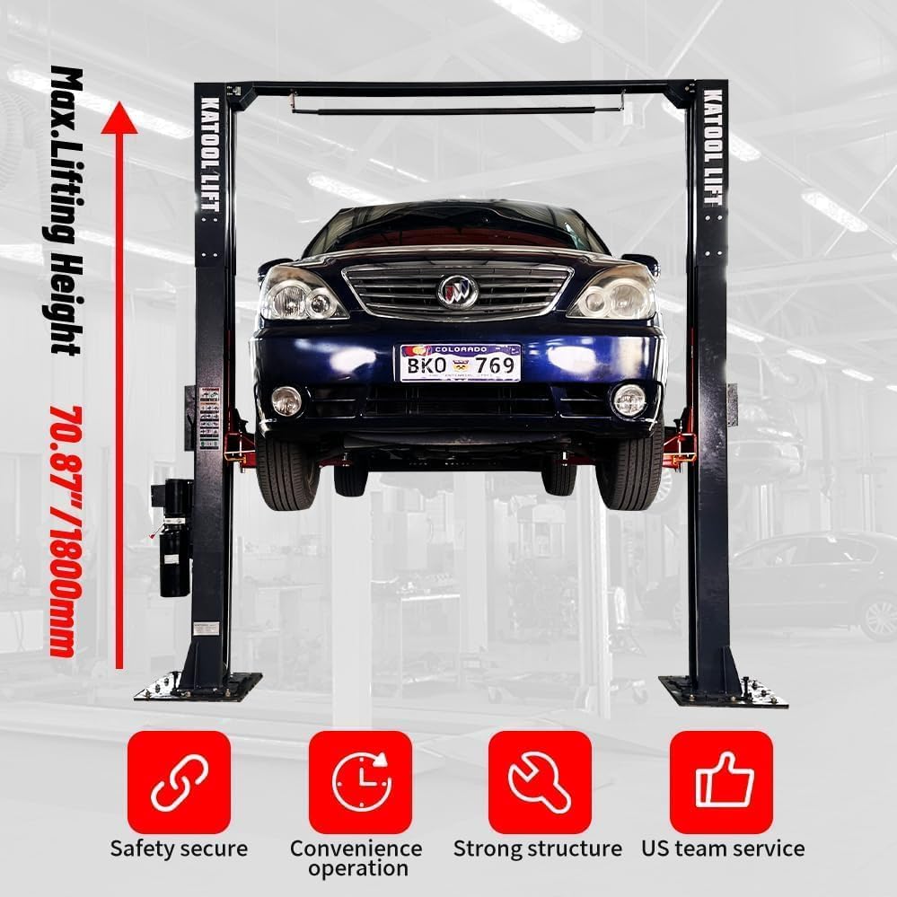 Motool 4.0HP 12000lbs Single Point Lock 2 Post Lift 220V AM120SD Car Lift Auto Lift Two Post Car Lift(AM120SD)